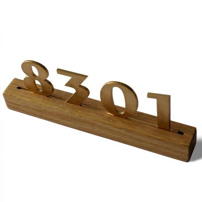 China Custom Size Modern Hot Selling Wooden Acrylic House Number Hotel for sale