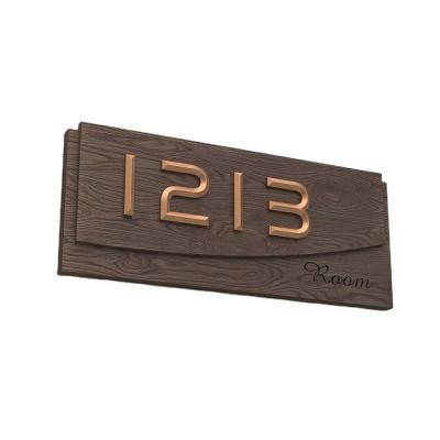 China Modern Customized Luxury Retro Hotel Signs Corporate Accommodation Number Signs Customization for sale