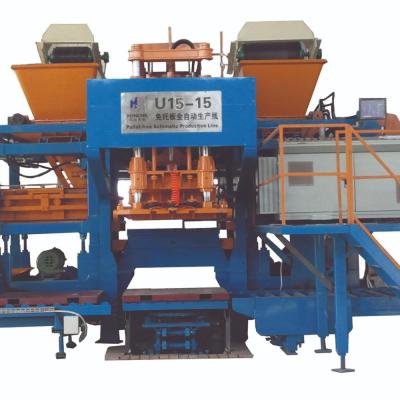 China High Output Vacuum Brick Making Machine U15-15 Pallet Freestanding Block Machine Automatic Hydraulic Brick Making Machine Howllow Block Making Machine Raw Material Cement for sale