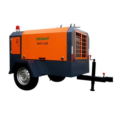 China Screw Lubricated Diesel Air Compressor for Sandblasting and Throwing for sale