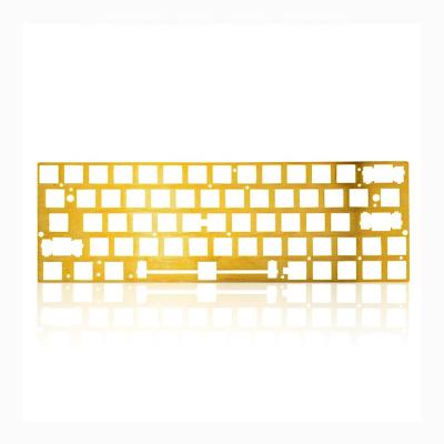 China Industrial Equipment Custom 60% Brass Keyboard Plate Plated Setting Board Plate-Mounted Stabilizers Mechanical Keyboard 60% Brass Plate for sale