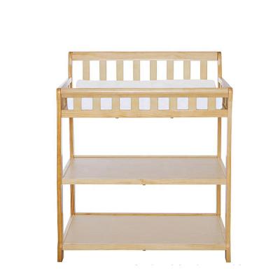 China Stability Zeland Pine Wood Baby Changing Table Natural Safty New Designs for sale