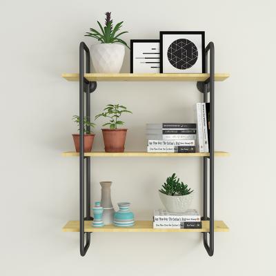 China Wooden Wall Mounted Book Rack Shelf Wall Mountable Storage Shelf Decoration Shelf for sale