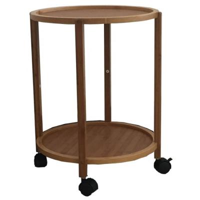 China Cozy Stylish Coffee Table Bamboo Corner Table Around Tray Side Table for sale