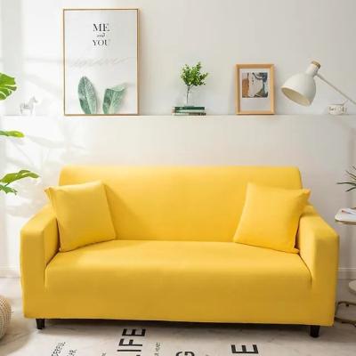 China Durable Washable Solid Color Furniture Protector Stretch Slipcover Sectional Sofa Covers For Kids for sale