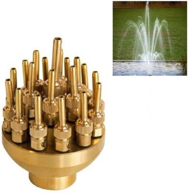 China Architectural 3D model Brass Adjustable Fountain Nozzles for sale