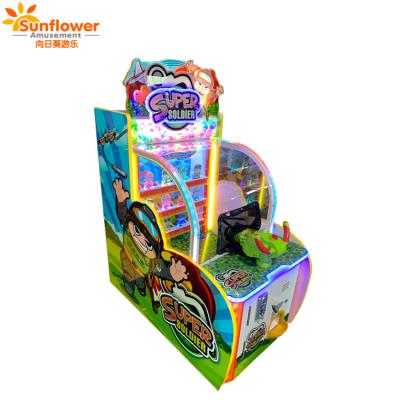 China Kids Super Ball Wooden+acrylic Sunflower Soldier Game Shooting Machine,Redemption Game Machine for sale