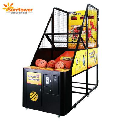 China Metal+wooden amusement park equipment basketball shooting, basketball vending machine equipment for sale