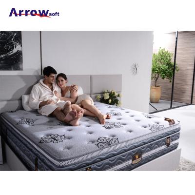 China Rolled Up Hot Sale Stylish King Size Gel Memory Foam Euro Spring Mattress for sale