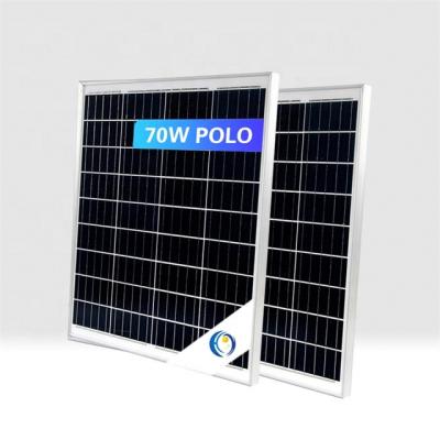 China 70W 18V 5BB Solar Panel Poly Cell High Efficiency Solar Panels For Solar Street Light 156.75mmx156.75mm for sale