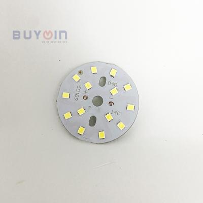 China Aluminum round SMD2835 led pcb fabrication DC12V led blub pcb 12W diameter 40MM led circuit pcb for sale