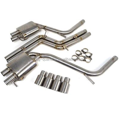 China Titanium GR1 Full Exhaust Pipe For Audi S5 Catback Muffler V8 2008-2012 Mid Pipe Xpipe Front Pipe Muffler Exhaust 4.2L Titanium Catback donwpipe for sale