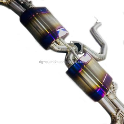 China Titanium Stainless Steel Exhaust Catback Or With Valve For Audi TT TTS MK2 8J Titanium Exhaust Catback for sale