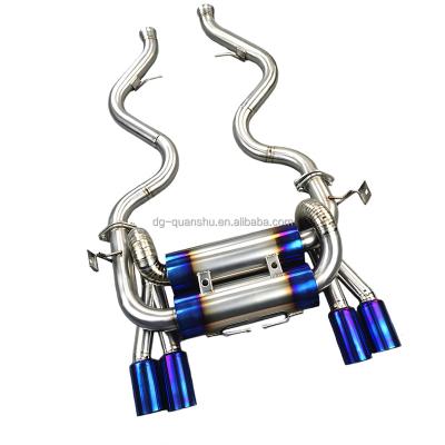 China Titanium Exhaust Muffler for BMW M3 E90 E92 E93 Xpipe Front Pipe Muffler Exhaust Titanium Catback Donwpipe Mid for sale