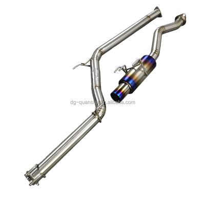 China Full Titanium GR1 Exhaust Catback For Honda Civic FD2 Type Xpipe Front Pipe Muffler R Mid Exhaust Titanium Catback Donwpipe for sale