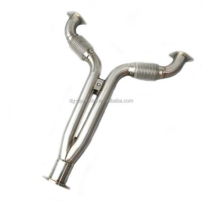 China Titanium Or SUS304 Exhaust Ypipe For Nissan 350z Exhaust Front Pipe Muffler Xpipe Mid Titanium Catback Donwpipe for sale