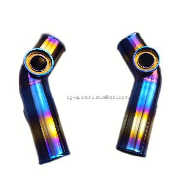 China Titanium Alloy Intercooler Upper Pipe With HKS Flange For Nissan GT-R R35 Titanium Exhaust Catback R32 R33 R34 Air Intake Pipe for sale