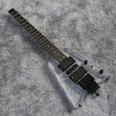 China Travel gitar guitars mini electric guitar electricas electric guitarra portable acrylic headless guiter acrylic guitarra for sale