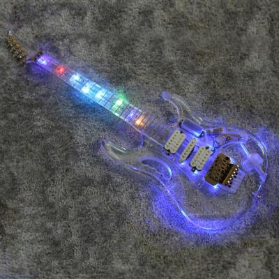 China Good quality color LED light electric guitar gitar guitars electricas electro electric guitar guiter acrylic guitarra acryl for sale