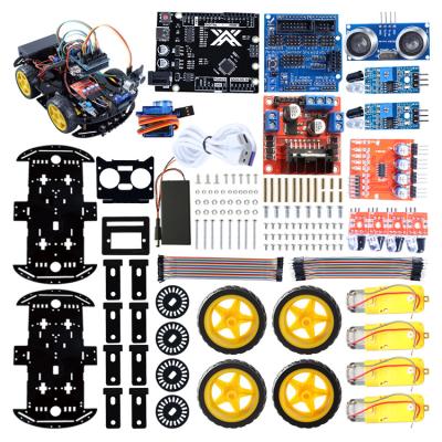 China Education Robotics Kit STEM Kits Obstacle Avoidance DIY Robot Programming Starter Kit For Kids for sale