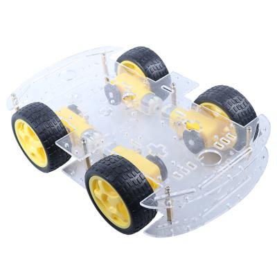 China STEM Project Factory 4WD Wheel Car Robot Chassis DIY 4WD Educational Robot Kit Robotics Starter Kit for sale