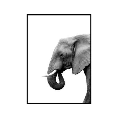 China Modern Smooth Metal Beautiful Elephant Black Aluminum Picture Frame For Your Art 50 x 70 cm for sale