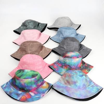 China 2021 European and American fashion winter style wholesale custom link dyed 10 colors street bucket hat/fisherman hat for sale