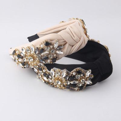 China 2022 European and American style Bling Rhinestone Crystal Designer Hot Hair Accessories Wholesale Luxury Headbands/Headbands for sale