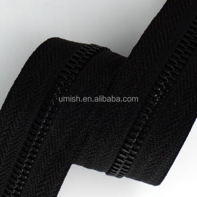 China Nickel Free Brass Metal Matt Black Oxidized Zipper For Leather Garment for sale