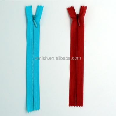 China Fabric #3 Invisible Tape Nylon Lace Tape Invisible Zipper With Tear Drop Puller for sale