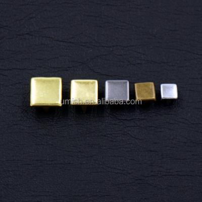 China High quality nickel free shiny metal shape pyramid square brass rivet studs for leather jacket for sale