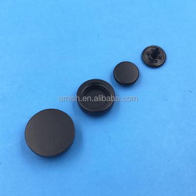 China 14mm 17mm Workable Flat Surface Matt Black European Style Snap High Quality Button for sale