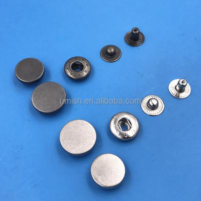 China 15mm 17mm European Standard Viable Shiny Metal Snap Buttons for sale