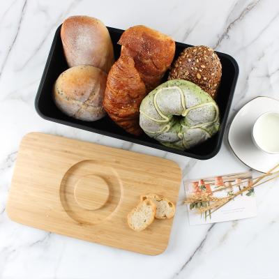 China Airtight Freshness Keeping Freshness Seal Butter Keeper With Cutout Chopper Lid Bread Picnic Bamboo Storage Box And for sale