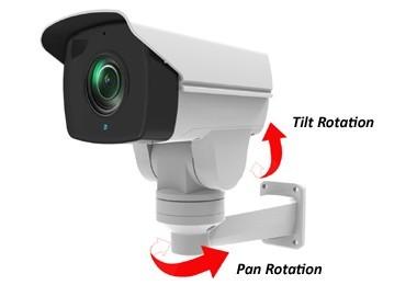 China 4X cámara web al aire libre del enfoque de la inclinación de la cacerola de la visión nocturna de la cámara de seguridad del zoom óptico PTZ en venta