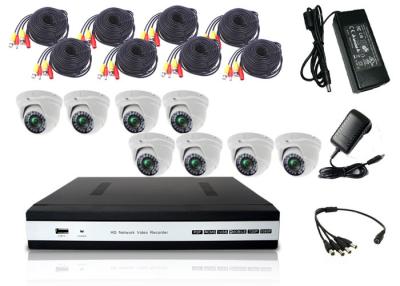 China DVR Surveillance System HD DVR Kit With 8PCS Dome Camera 3pcs Power Supply for sale