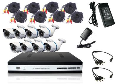 China 2.0MP P2P HD DVR Kit 8PCS Bullet Camera 18m Cable All In 1 Package for sale