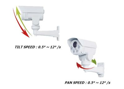 China Cámara de la bala de la detección de movimiento PTZ, cámara al aire libre del IP PTZ con el arsenal LED del IR 4pcs en venta