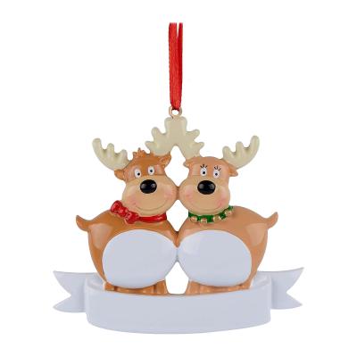 China Home Office Hotel Decor Christmas Home Decoration Cute Elk Family Christmas Pendant for sale