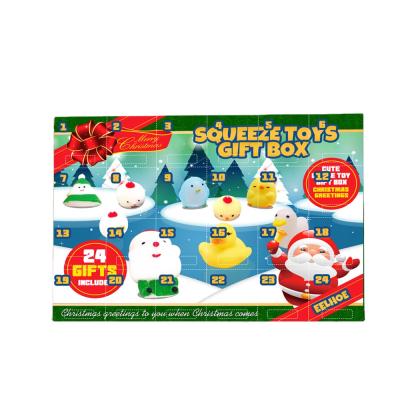 China Educational DIY Toy Set Hot Sale Christmas Pinch Music Blind Calendar Toy Box Toy Gift Box For Kid Children for sale