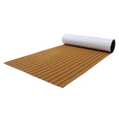 China Wavefun 65 Degree UV Resistant Anti-Slip Hot Sale Reinforced Marine Flooring, Faux Teak Yacht Decking Sheet, Foam Boat Flooring Mat for sale