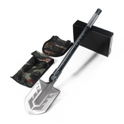 China 3CR13stainless steel& Wavefun Camping Folding Shovel Survival Aluminum Portable Outdoor Multifunctional Shovel for sale