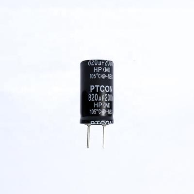 China High Quality Sufficient General Purpose Aluminum Electrolytic Capacitor 22x40 200v 820uf PTCON Lower Voltage Long Life PTCON Price for sale