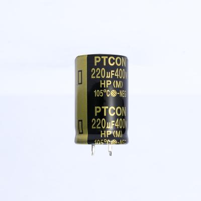 China Sufficient High Quality General Purpose Price 35x80 400v 2200uf Lower Long Life PTCON Voltage Break In Aluminum Electrolytic Capacitor for sale