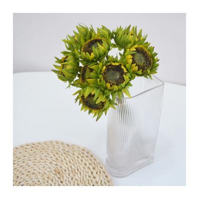 China Suitable Home Decor Silk Beam Sunflower Quality Price Guaranteed Artificial Flower for sale