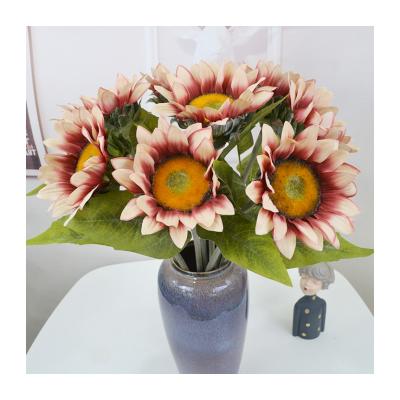 China Home Decoration Silk Sunflower Latest Design Top Quality Artificial Flower for sale