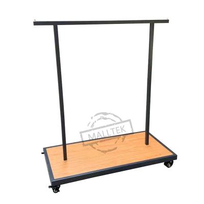 China New clothing store customized durable wooden and metal display stand for sale