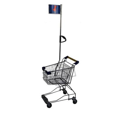 China Nice Galvanized Easy-Carry Vending Kids Use Metal Shopping Trolley With Flag for sale