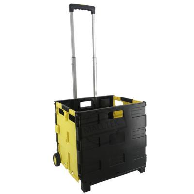 China High Quality Foldable Rolling Trolley Easy-Transport Plastic Wheeled Shopping Trolley for sale