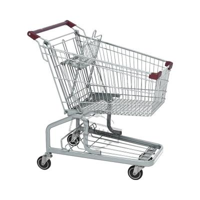 China 120 Liter Style Metal Supermarket Hand Trolley Easy Best Seller German Trolley for sale